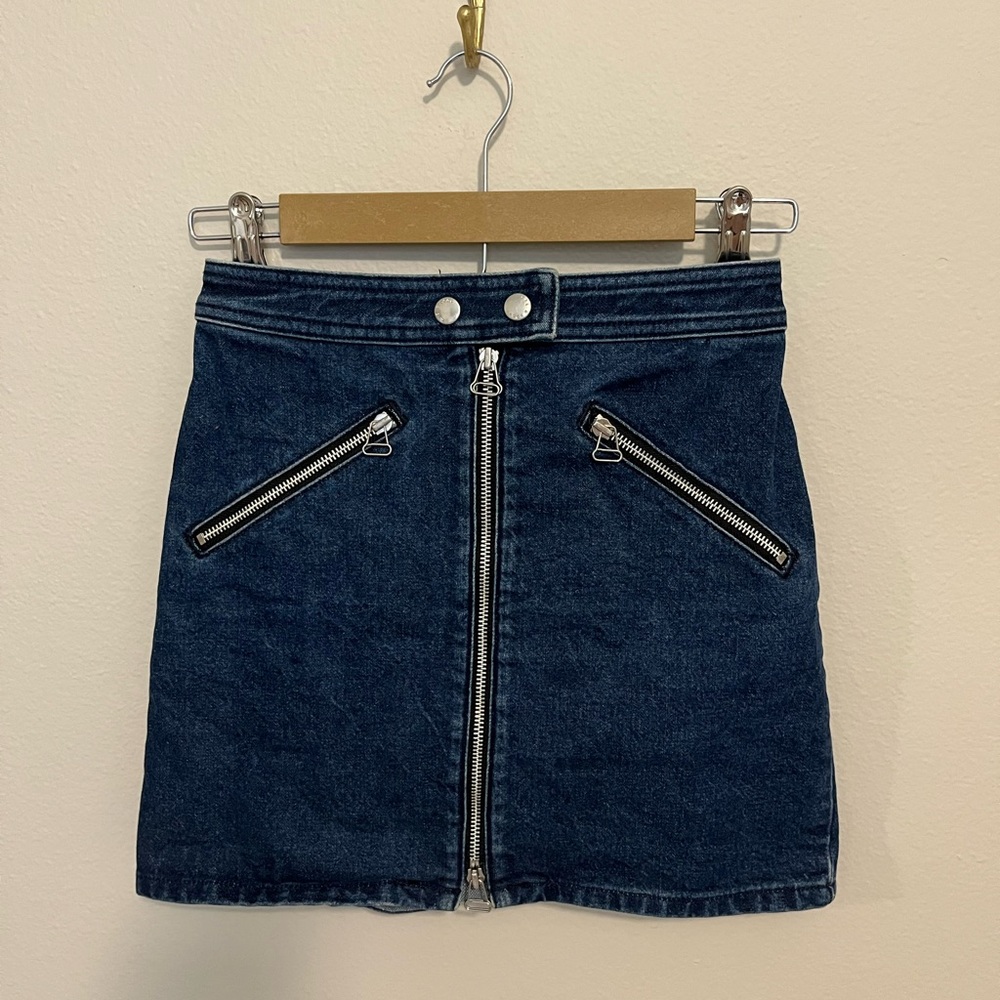 Rag & Bone Racer Denim Mini Skirt – Marcy Wash – NWOT